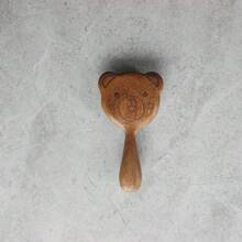 Pente de Massagem de Almofada de Ar de Sândalo da Moda, Pente de Madeira Pequeno e Compacto com Almofadamento de Bolsa de Ar, Cuidados Corporais para Viagem, Ar Livre, Esporte, Escritório, Escola, Grampos de Cabelo, Acessórios de Cabelo Coração Valentim Coração Valentim