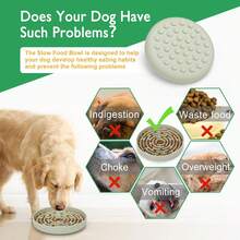 Slow Feeder Dog Bowls Silicone Maze Food Suction Bowl Feeders Pet Puzzle Lick Mat To Slow Down Eating For Medium Small Breed Size Dogs,12065438 - Màu Tím - Xem 5
