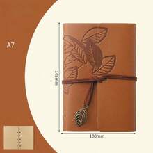 1pc 75-Page Vintage Leather Notebook, Matte Finish And Blank Pages - Hardcover Writing Journal With Metal Clasp And Spiral Binding, Halloween Gift, Christmas Gift - Multicolor - View 19