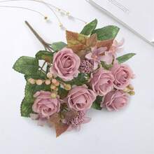 Brighten Up Your Home With Our Set Of 6 Silk Flower Decorations In Various Shades - Perfect For Medium Size Spaces