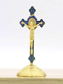 1 pieza Estatua de Jesús cargando la cruz RORPOIR, Escultura de la crucifixión de Jesús, Decoración del hogar cristiana, Figura católica - Multicolor A - Ver 6