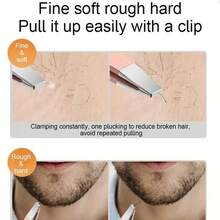 4-Piece Stainless Steel Tweezers Set - Professional Precision Slanted Tip Tweezers For Eyebrow, Facial Hair, And Blackhead Removal - Neutral Blackhead Extractor For Residue-Free, Precise Cleansing - Silver - View 5