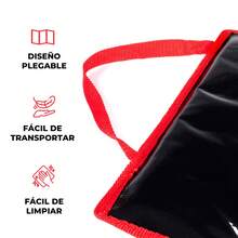 1 pieza Cama de mecánico plegable de lona impermeable 100x60 cm, colchón de trabajo portátil para reparaciones automotrices, resistente y fácil de limpiar, ideal para mecánicos, uso en talleres, garajes, reparaciones debajo del coche, cama de suelo cómoda y ligera con diseño compacto para fácil transporte y almacenamiento, accesorio profesional para mantenimiento - Negro - Ver 6