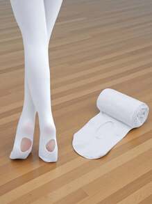 1 szt. rajstopy baletowe/do tańca dla dzieci, cieliste profesjonalne pończochy baletowe, perforowane legginsy do badań dla dorosłych, kryjące rajstopy