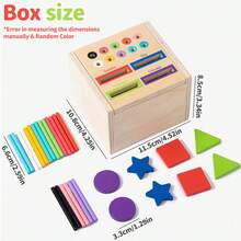 Sticks For Kids Travel Size, Montessori Toddler Toys, Toys For Kids, Wooden Toddler Toys, Toddlers Stay Busy, Sensory Toys, Learning Toys For Toddlers, Educational Game, Random Color - Multicolor - View 7