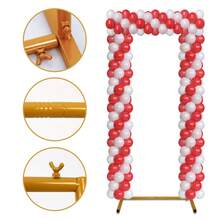 6.6 FT Wedding Arch Backdrop Stand For Parties, Balloon Arch Stand, Wedding Arches For Ceremony, Metal Arch Backdrop Stand For Bridal Baby Showers, Birthday Party Decoration Door Frame Gold - 金色 - 查看 5