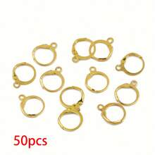 50pcs French Earring Holder Suitable For DIY Earring Accessories Craft Materials, Gold & Silver Color - Ear Hook - View 15