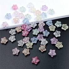 50Pcs 10mm Colored Acrylic Star Crackle Loose Beads Handmade DIY Beads Hand Beaded Bracelet Necklace Mobile Phone Chain Jewelry Accessories - 彩色 - 查看 2