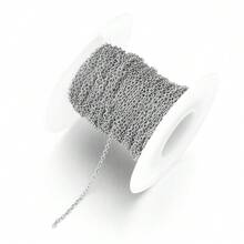 10米/卷/包不锈钢圆形十字O型链，项链，手链链，DIY珠宝配件 - 十字鏈條 - 查看 18