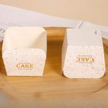 100 个优雅方形/六角形纸质松饼衬垫 - 圣诞主题纸杯蛋糕烘焙杯，适用于派对、婚礼、生日 - 底部直径 4.8 厘米 - 彩色 - 查看 16