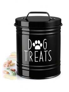 Large Capacity Metal Sealed Pet Food Storage Container, Crossborder Iron Art Dog/Cat Snack Bone Holder Canister - Multicolor - View 6
