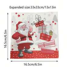 20 piezas/40 piezas/60 piezas Servilletas con temática navideña, servilletas de fiesta, pañuelos navideños, Papá Noel, regalos de Navidad, servilletas con estampado de estrellas, adecuadas para cumpleaños, vacaciones, Navidad, fiestas, decoración de mesa, cocina, suministros para el comedor - Multicolor - Ver 7
