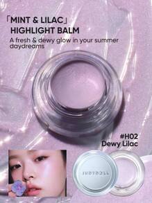 JUDYDOLL Mint & Lilac Highlight Balm, Radiant Glow Multi-Use Cream, Highlighter Balm, Suitable For Beginners, Daily Use, Dates, Parties, Makeup Events