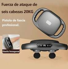 Masajeador eléctrico multifunción para tejidos profundos, 9 modos - Masajeador de percusión de alta frecuencia con 9 velocidades, recargable por USB, para la relajación de la espalda, el cuello y todo el cuerpo, pistola de masaje multifunción, pistola de masaje de alta frecuencia, uso doméstico, regalo.masajeador de cuello y espalda,masajeador eléctrico,masajeador de espalda - Negro - Ver 4