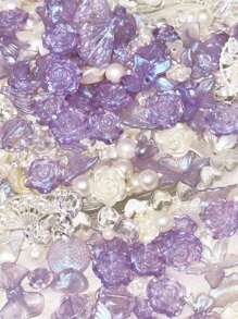 亚克力DIY饰品，奶油胶手机壳，发夹，装饰饰品材料，巴洛克饰品，DIY手工耳环，头饰，鞋子，服装配饰。本产品广泛应用于装饰，吊坠等。 - 紫色 - 查看 9