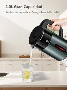 2.0L Electric Kettle, Stainless Steel Electric Tea Kettle, 1000W, Automatic Power-Off Protection, Stainless Steel - US A Type Plug(110-127V) - View 5