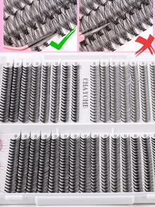 CMAYOME 640 Sets D-förmige gekräuselte Kunstwimpern (10D, 20D, 30D, 40D, 50D, 60D, 80D, 100D), mit leichten und dicken Wimpern (Länge von 10 bis 16 Millimetern), Mischung verschiedener Haftgrade mit echten Wimpern. Leichtes und wasserresistentes Wimpernbüschel-Set, Wimpern, Kunstwimpern