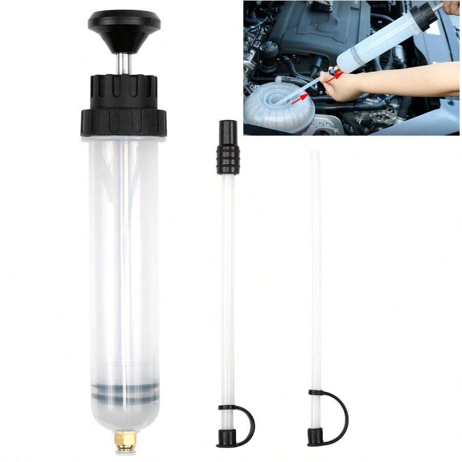Fluid Liquid Oil Fuel Extractor Filling Syringe Transfer Pump Extraction 200CC - as pic - View 1