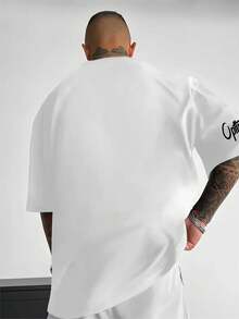 Men's Casual Versatile Simple Graphic Print Short Sleeve T-Shirt