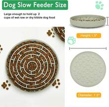 Slow Feeder Dog Bowls Silicone Maze Food Suction Bowl Feeders Pet Puzzle Lick Mat To Slow Down Eating For Medium Small Breed Size Dogs,12065438 - Màu Tím - Xem 7