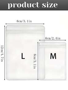 100/30/10pcs Reusable Pvc Dustproof Jewelry Bags, Gradient Color Sealed Jewelry Bags, Suitable For Jewelry, Earrings, Necklaces, Party Packaging.