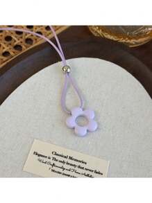 1 件时尚百搭花卉蜡绳项链，适合女士，独特设计颈链，2025 年新品 - 吊墜項鍊 - 查看 11