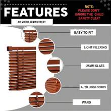 Easy Fit PVC Venetian Blinds - Trimmable Fittings, Twist Open Close Shutter - Black-pvc - View 5