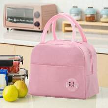 1/2pcs- Large-Capacity Portable Insulated Lunch Bag+Black Plastic Cup, Waterproof Aluminum Foil Handbag, Polyester Material, Rectangular Design, Rectangular Water Cup, Suitable For Travel And Commuting, Outdoor Carrying, Convenient And Practical. - Multicolor - View 10