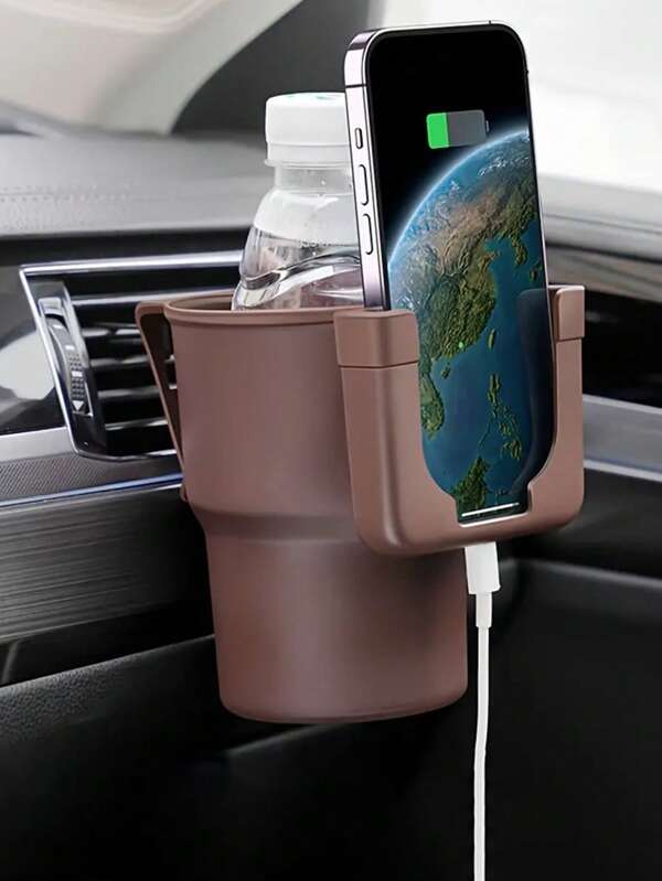 Car Air Vent Cup Holder, Phone Holder, Multifunctional Cup Holder, Beverage Organizer, Trash Can, Multifunction Storage Rack