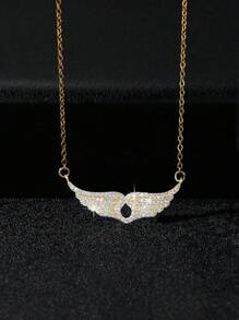 1 件天使翅膀项链，个性化设计，时尚美观，长度可调，适合节日、特殊场合、生日、礼物和日常穿着、万圣节、圣诞节、新年、服装配饰