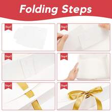 1/5 Piece Gift Box With Lid, White Gift Box, 10.6 X 7.8 X 3.1 Inch Bridesmaid Proposal Box With White Ribbon For Wedding Gifts, Birthday Gifts, Party Gifts, Decorations, Valentine's Day Gifts, Bridal Gift Boxes - White - View 3