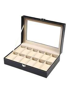 Luxurious PU Leather Watch Box - 2/3/6/10/12 Slot Organizer - Scratch-Resistant, Secure Storage - Perfect Gift For Collectors And Travel - Elegant Display Case