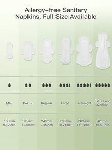 U.Style Sanitary Pads For Women Porous Bamboo Fiber, Refreshing Soft Surface Extra Heavy Absorbency Sanitary Napkins With Wings