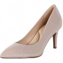 CITYCLASSIFIED Comfort Coen ~ Women's Medium Heel Extra Cushion Foam Sole Pumps ShoesChristmas - 米色漆皮 - 查看 1