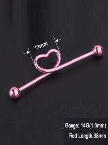 1 Stück Titan-Stahl Ohrknorpel Piercing Schmuck, rosa Schmetterling, Herz, Zirkonia Stern, Buchstabe, Hase, Engel, Pfirsich Herz Charm