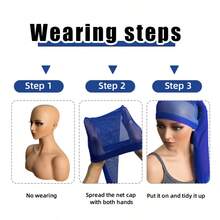 1pc Black Blue Pink Braiding Hair Sleeve For Dreadlocks Hair Extension Extra Long Sleeve With Elsatic Band For Crochet Hair Ultra Strech Dreadlock Tube Sleeve Jumbo Dreadlock Cap Head Wrap For Long Hair Styling Strechy Mesh Crochet Hair Net - Multicolor - View 4