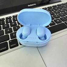 A6S蓝牙耳机运动无线耳机立体声耳机TWS耳塞带麦克风适用于智能手机 - 藍色 - 查看 3