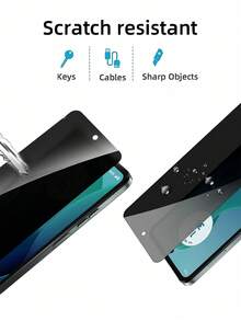 3pcs Tempered Glass Screen Protector, For G86/ G Stylus 5G 2024/E30/G53/G42/E40, Smooth Surface, High Hardness, Bubble-Free Installation, Privacy Protection Screen Protection Essentials, Applicable To Daily Shield, Office, Home Privacy Screen Protector Phone Screen Protector Phone Accessories - Black - View 4