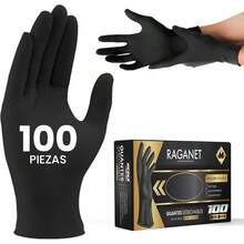 Raganet |   Guantes de Nitrilo Vinil de Alta Calidad Color Negro, Sin Látex, Sin Polvo, Diseño Ambidiestro, Ajuste Perfecto, Desechables y Resistentes Talla Chica - Negro - Ver 13