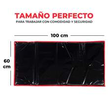 1 pieza Cama de mecánico plegable de lona impermeable 100x60 cm, colchón de trabajo portátil para reparaciones automotrices, resistente y fácil de limpiar, ideal para mecánicos, uso en talleres, garajes, reparaciones debajo del coche, cama de suelo cómoda y ligera con diseño compacto para fácil transporte y almacenamiento, accesorio profesional para mantenimiento - Negro - Ver 3