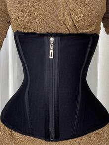 1pc Women's Activewear Waist Trainer, Black Shaping Waist Belt, Waist & Hip Trainer Compression Band, Postpartum Shapewear Waist Cincher, Simple & Minimalist, Mesh Panel Gym Accessories For Belly Slimming Girdles, Lumbar Girdles For Belly Slimming Corset