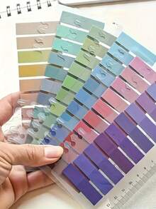 200 tờ giấy nhớ PET nhiều màu, có thể ghi, đánh dấu trang trong suốt có thể thay đổi vị trí, nhãn trang tự dính, thích hợp cho bìa hồ sơ và mục lục - Màu xanh lá cây chuyển sắc - Xem 3