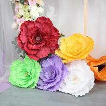 Giant Flower For Decoration Big Artificial Flower Jumbo Peony For Wedding Party Backdrop Ceremony Photography Props - 白色 - 查看 3