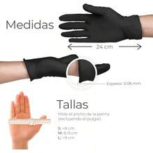Raganet |   Guantes de Nitrilo Vinil de Alta Calidad Color Negro, Sin Látex, Sin Polvo, Diseño Ambidiestro, Ajuste Perfecto, Desechables y Resistentes Talla Chica - Negro - Ver 5