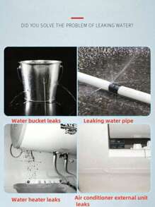 Powerful Pipeline Crack Repair Waterproof Sealing Tape, Easy To Use, Wide Application Range, Stick Once And Fit, Instantly Seal The Gap, Durability And Long-Lasting Adhesive Force, Suitable For Home, Kitchen, Bathroom, Pipeline, Water Bucket, Water Pipe Leakage Repair, Outdoor Garden Leaking Hose, Pipeline Tape, Bonding, Sealing, Insulation Tape Repair,Back To School Season, Halloween And Christmas