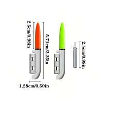 3件/5件（灯+电池）夜钓电子LED发光竿，发光棒CR425电池，高能见度夜钓配件 - 彩色 - 查看 2