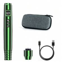 1 Stück T-REX kabellose Tattoo-Maschine mit 1200mAh Akku für Permanent Make-up, Augenbrauen, Lippen, Augen, Haare, leistungsstarker bürstenloser Motor, aufladbar