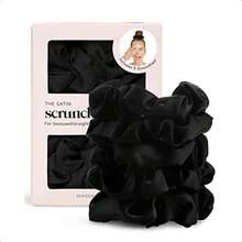 Satin Hair Scrunchies  Plastic Wide Headband Bundle No Damage Hair Ties  Headband For Women Girls Soft Satin Scrunchies Everyday Style Entials - 如圖 - 查看 6