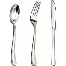 300/150/100/75/50/25pcs/Set Silver Cake/Salad Knife/Spoon/Fork, Reusable And Washable, Suitable For Christmas, Parties, Outdoor Events, Family Gatherings, Weddings, Festivals, Cake And Salad Utensil Set