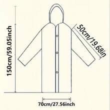 1-2pcs Thick High-Quality EVA Raincoat, Adjustable Hood, Unisex Lightweight Durable Rainwear, Not Disposable - Windproof For Cycling, Hiking, Fishing, Easy To Clean Outdoor Gear (Handwash), Bicycle Rain Jacket, Mountaineering Suit, Windproof And Waterproof